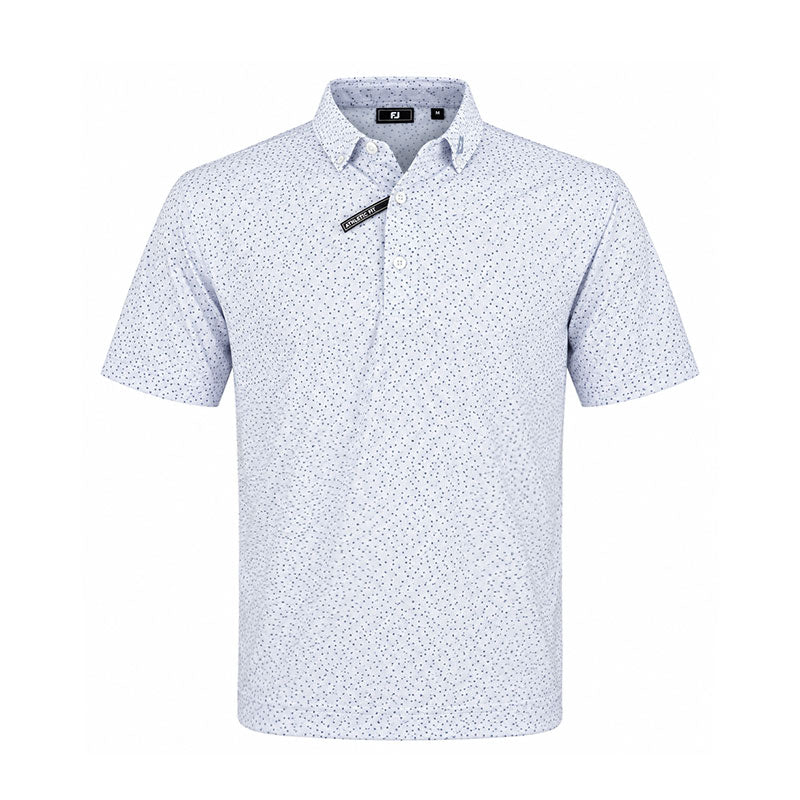 FOOTJOY Scatter Dot ProPique Men's Polo (White/Blue)
