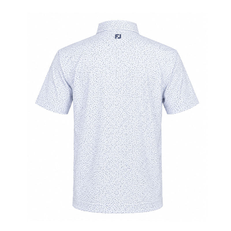 FOOTJOY Scatter Dot ProPique Men's Polo (White/Blue)