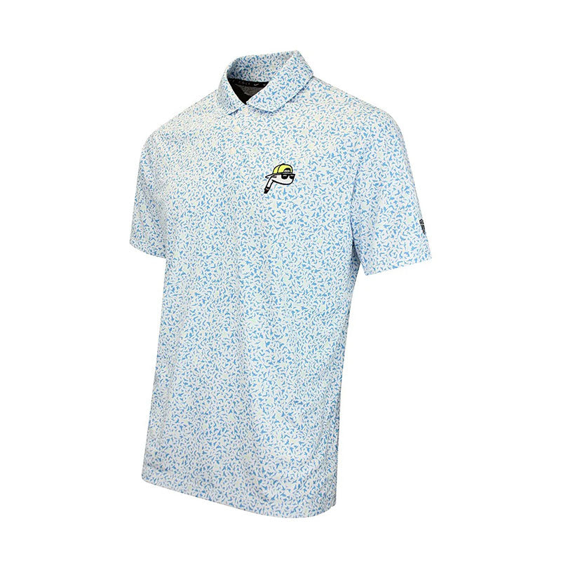 NIKE Par Dri-FIT Striped Men's Polo (Aurora Blue)