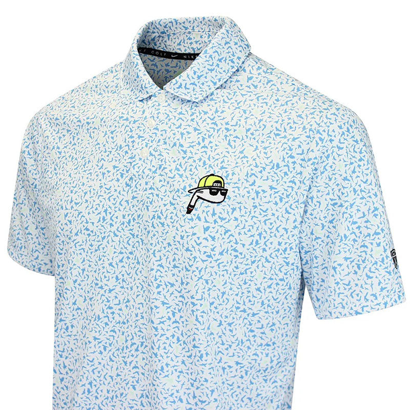 NIKE Par Dri-FIT Striped Men's Polo (Aurora Blue)