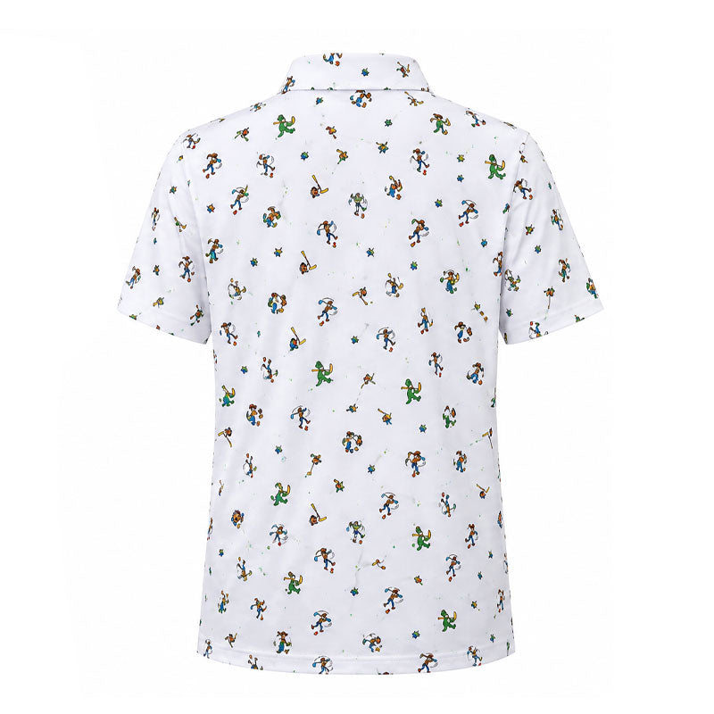 DISNEY Toy Story Multi Print Boy's Polo (White)