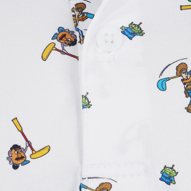 DISNEY Toy Story Multi Print Boy's Polo (White)