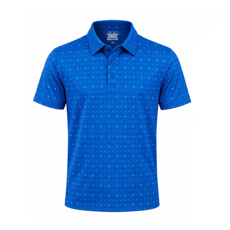 DISNEY Toy Story Square Print Men's Polo (Blue)