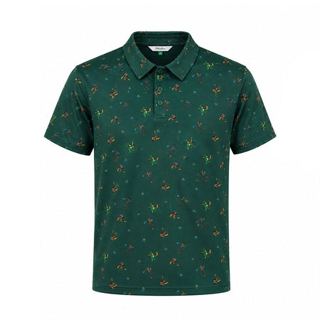 DISNEY Toy Story Multi Print Men's Polo (Green)