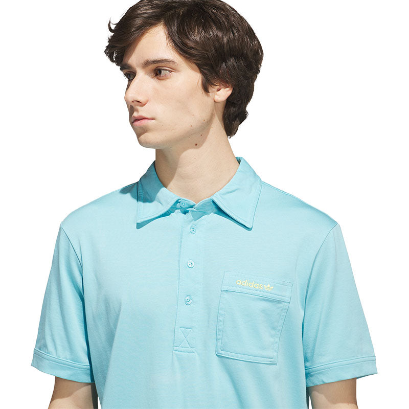ADIDAS Originals Archive Pocket Men's Polo (Light Aqua)