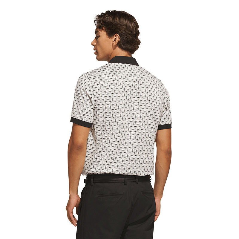ADIDAS Originals All Over Trefoil Men's Polo (White/Black)
