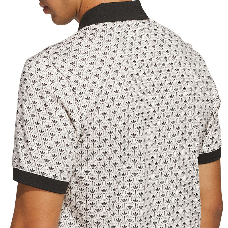 ADIDAS Originals All Over Trefoil Men's Polo (White/Black)