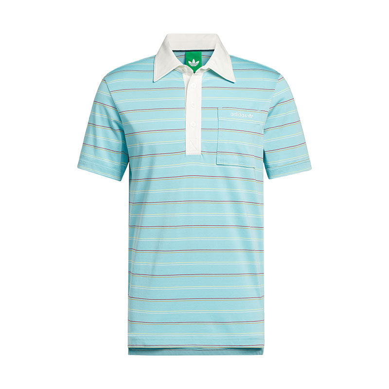 ADIDAS Originals Archive Stripe Men's Polo (Light Aqua)