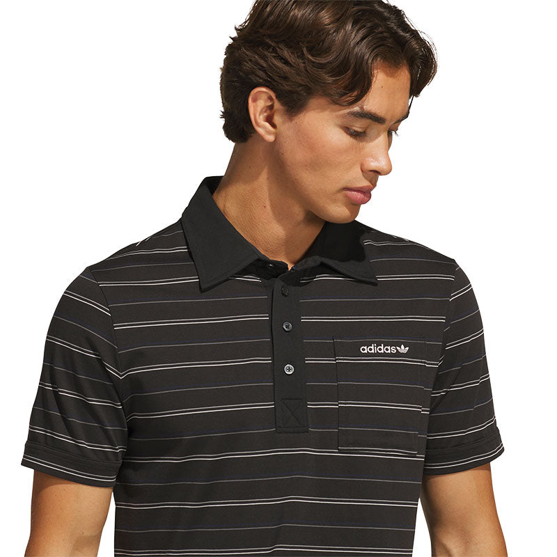ADIDAS Originals Archive Stripe Men's Polo (Black)