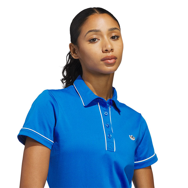 ADIDAS Originals Solid Women's Polo  (Bluebird)
