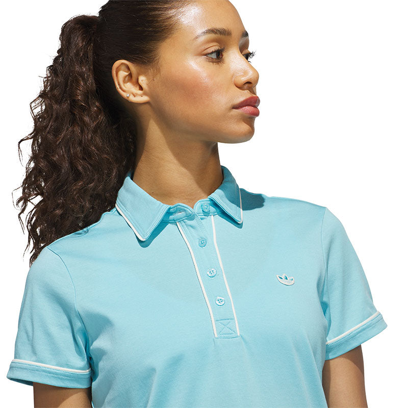 ADIDAS Originals Solid Women's Polo (Light Aqua)