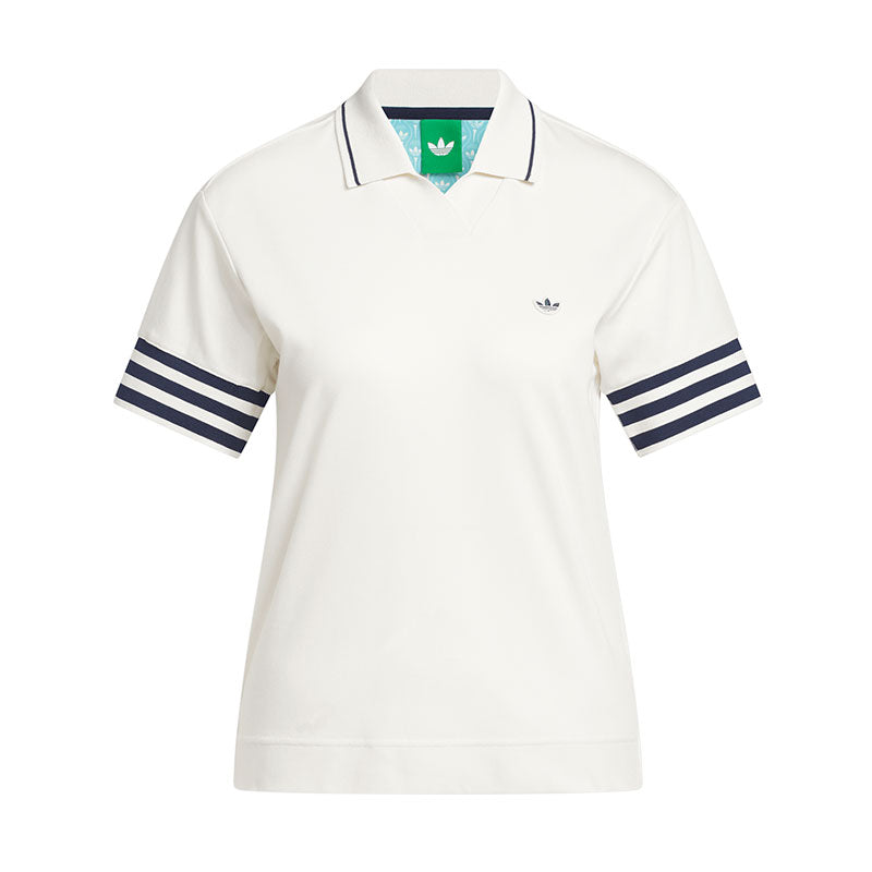 ADIDAS Originals 3-Stripe Women's Polo (Chalk White/Night Indigo)