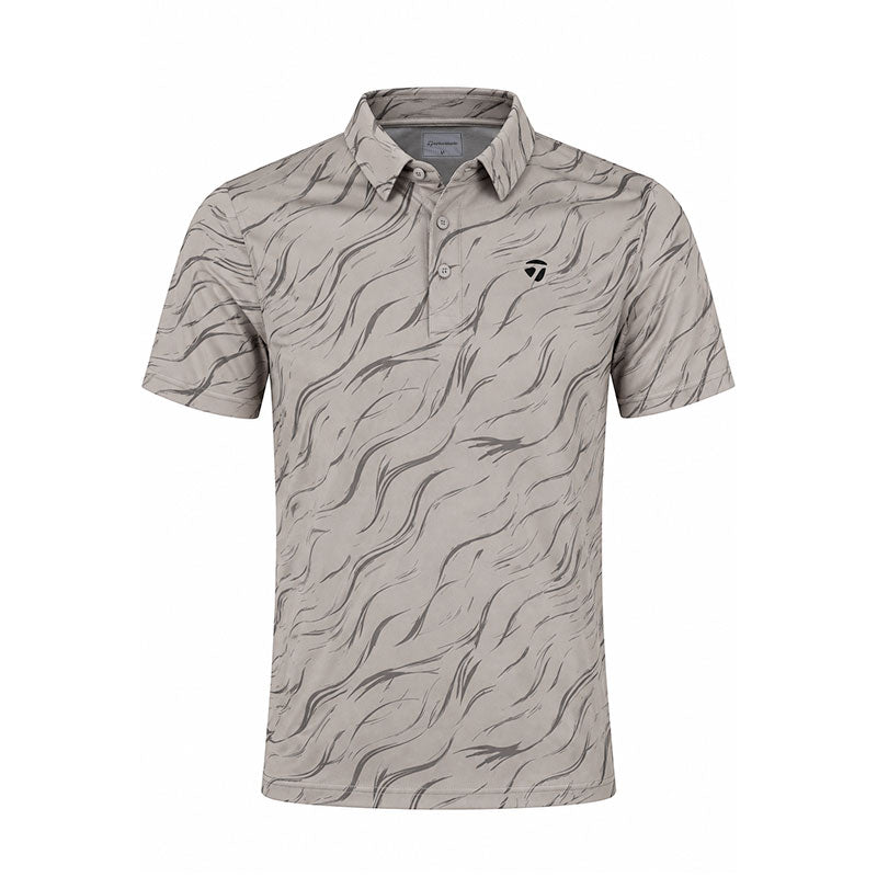 TAYLORMADE T-ICE Sand Graphic Men's Polo (Beige)