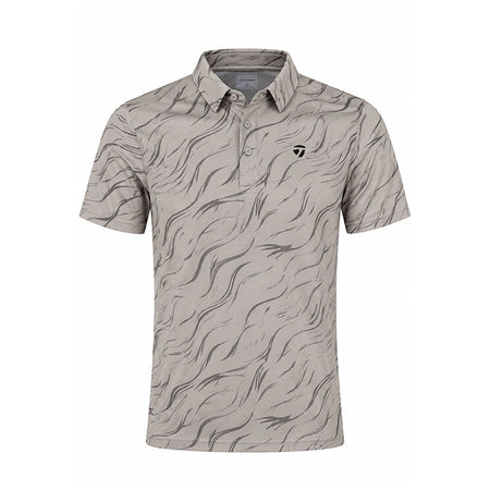 TAYLORMADE T-ICE Sand Graphic Men's Polo (Beige)