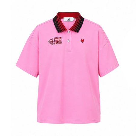 LE COQ SPORTIF GOLF Wide Women's Polo (Pink)