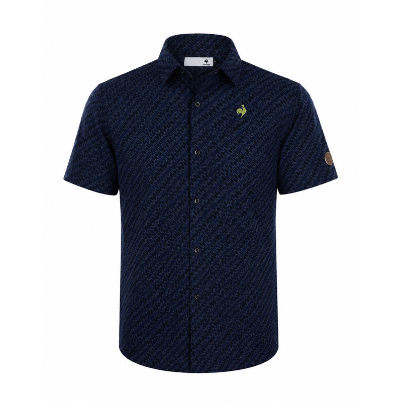 LE COQ SPORTIF GOLF Bottle Print Men's Polo (Navy)