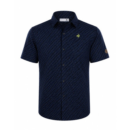 LE COQ SPORTIF GOLF Bottle Print Men's Polo (Navy)
