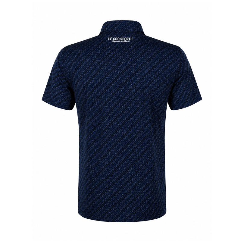 LE COQ SPORTIF GOLF Bottle Print Men's Polo (Navy)