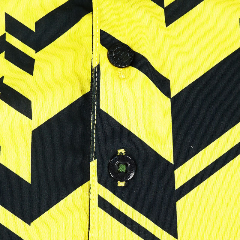 LE COQ SPORTIF GOLF Herringbone Print Men's Shirt (Yellow)