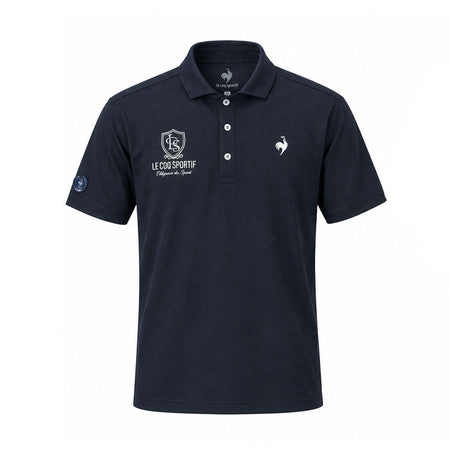 LE COQ SPORTIF GOLF Stretch Herringbone Pattern Men's Polo (Navy)