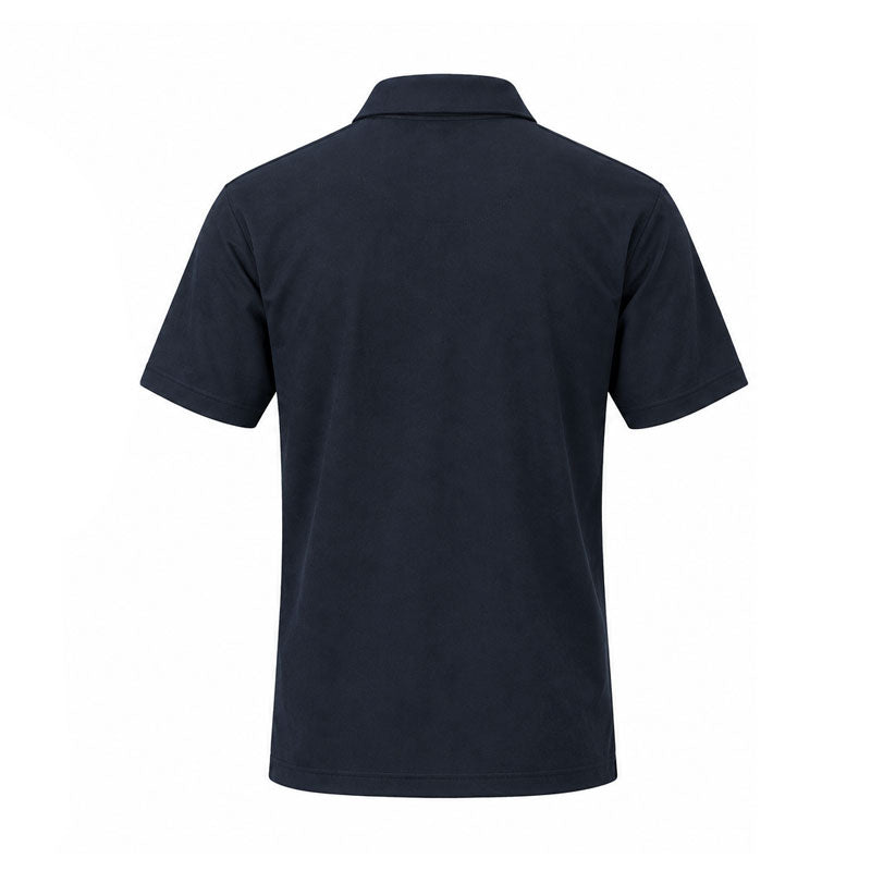 LE COQ SPORTIF GOLF Stretch Herringbone Pattern Men's Polo (Navy)