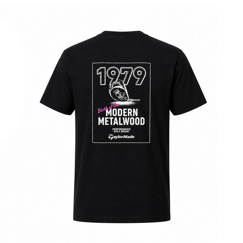 TAYLORMADE Metalwood Back Print Men's T-Shirt (Black)