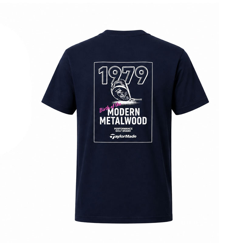 TAYLORMADE Metalwood Back Print Men's T-Shirt (Navy)