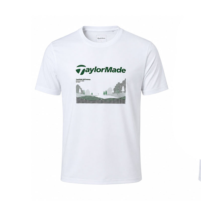 TAYLORMADE Course Graphic Men's T-Shirt (White)