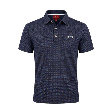 SUN DAY RED Cross Out Men's Polo (Navy Blazer)