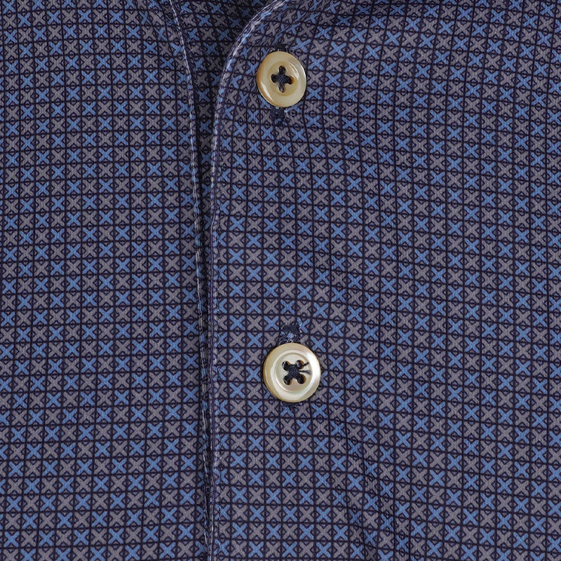 SUN DAY RED Cross Out Men's Polo (Navy Blazer)