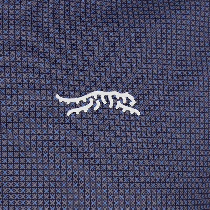 SUN DAY RED Cross Out Men's Polo (Navy Blazer)