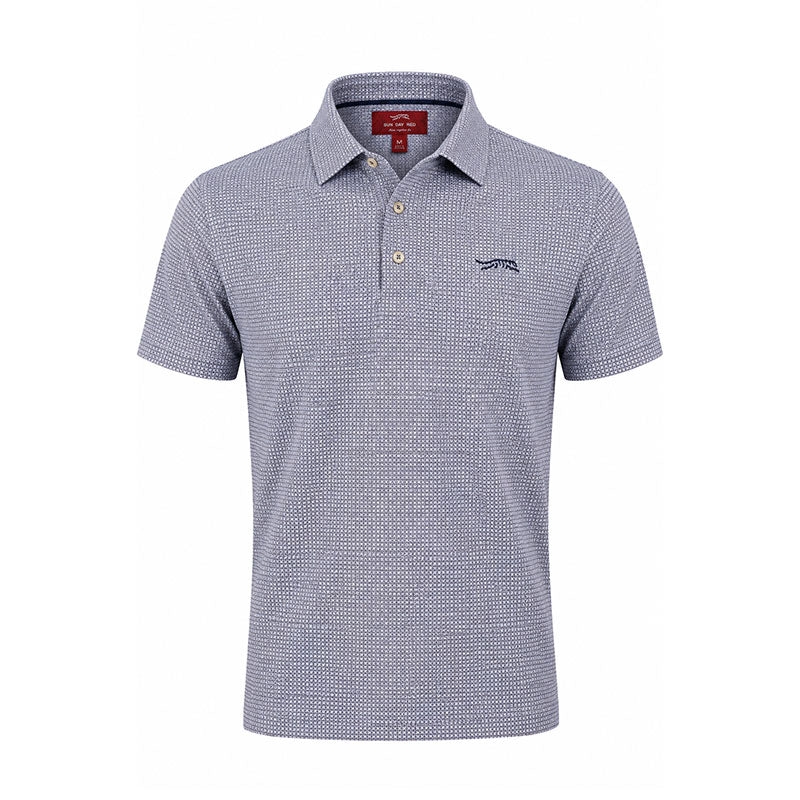 SUN DAY RED Cross Out Men's Polo (Rose)
