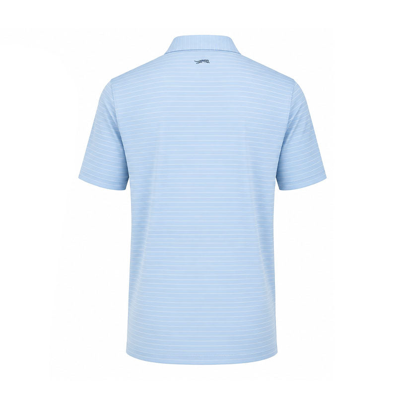 SUN DAY RED Stripe II Men's Polo (Light Blue)