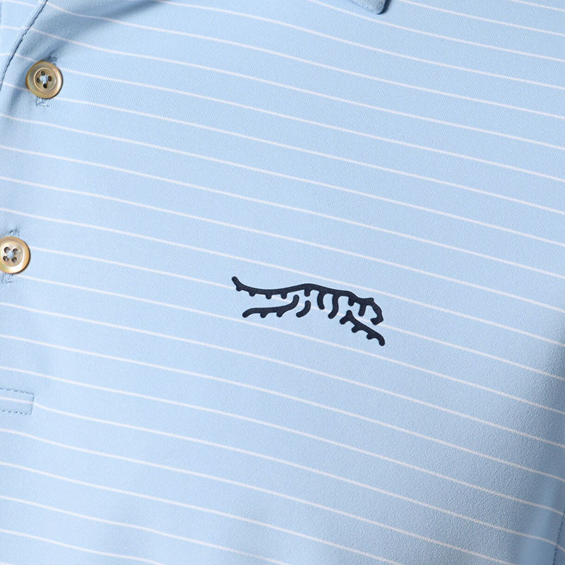 SUN DAY RED Stripe II Men's Polo (Light Blue)