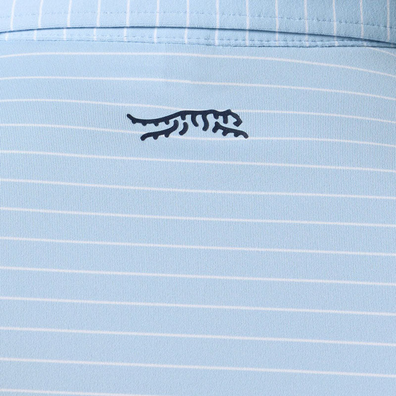 SUN DAY RED Stripe II Men's Polo (Light Blue)