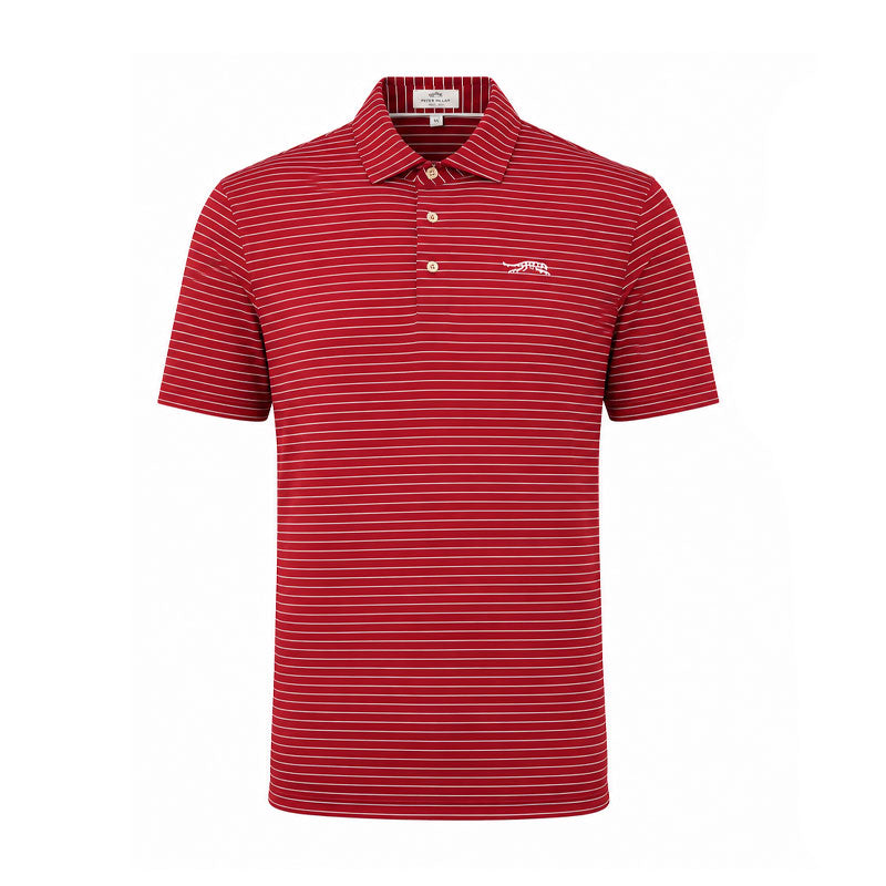 SUN DAY RED Stripe II Men's Polo (Sun Day Red)