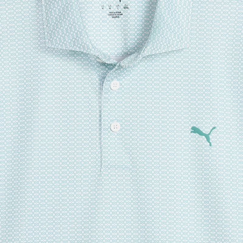 PUMA Pure 3.0 Geo Men's Polo (White/Mint)