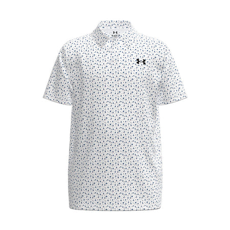 UNDER ARMOUR Matchplay Printed Boy's Polo (White/Academy)