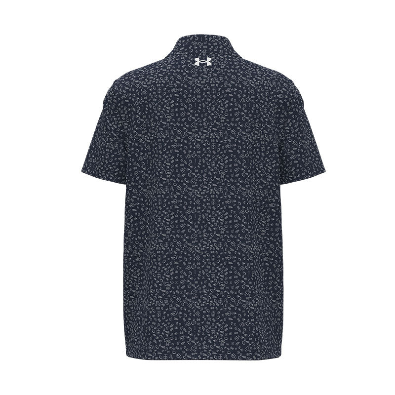 UNDER ARMOUR Matchplay Printed Boy's Polo (Academy/White)