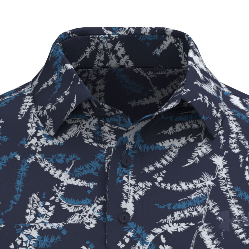 UNDER ARMOUR Playoff 3.0 Men's Printed Polo (Navy/Aegan Blue)