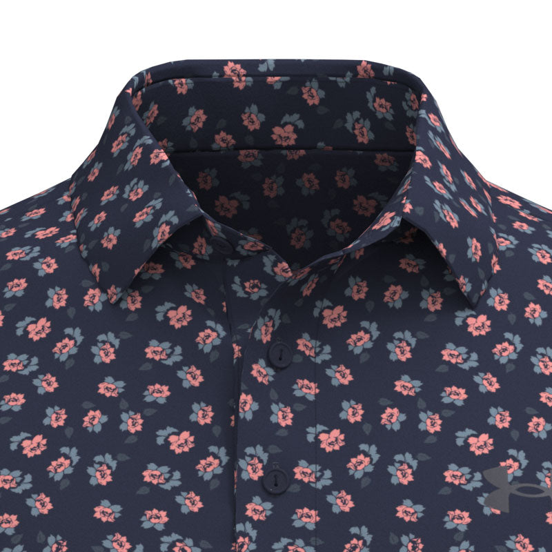 UNDER ARMOUR Playoff 3.0 Men's Printed Polo (Navy/Pink)