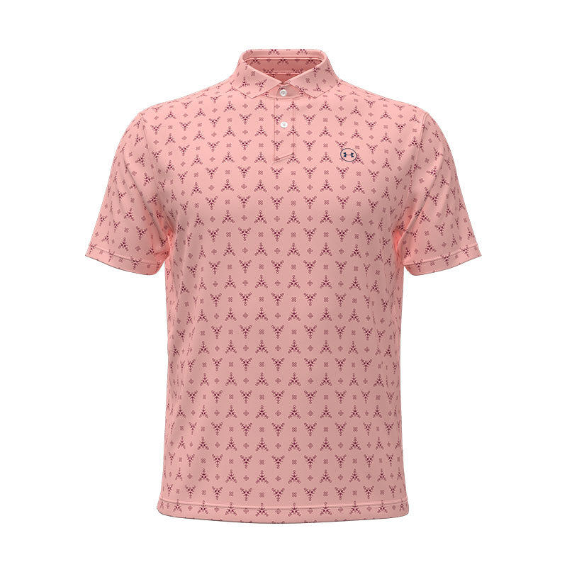 UNDER ARMOUR Drive Chill Printed Men's Polo (Posh Pink/Claret)