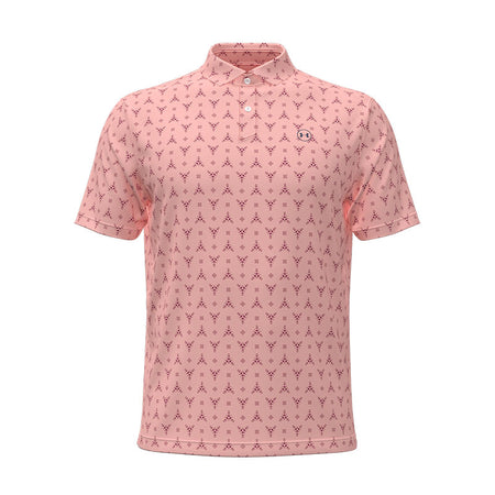 UNDER ARMOUR Drive Chill Printed Men's Polo (Posh Pink/Claret)