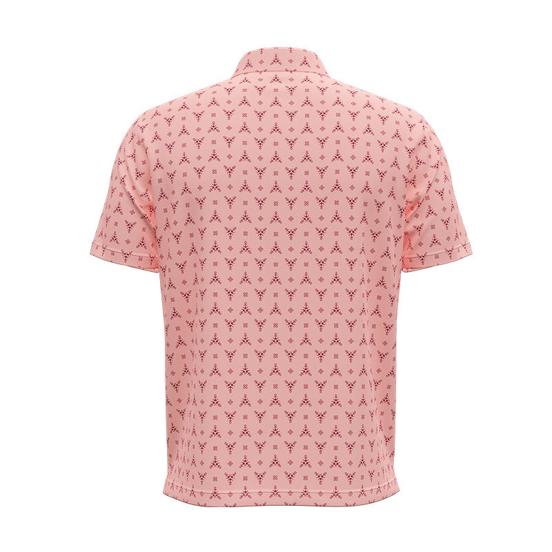 UNDER ARMOUR Drive Chill Printed Men's Polo (Posh Pink/Claret)