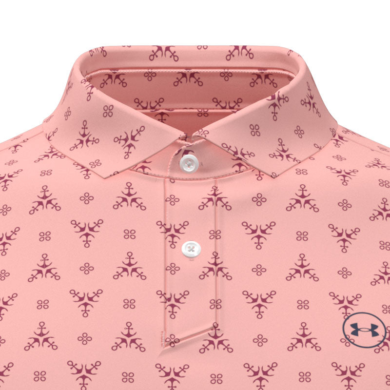 UNDER ARMOUR Drive Chill Printed Men's Polo (Posh Pink/Claret)