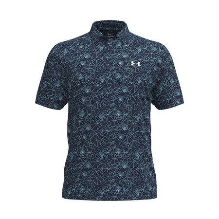 UNDER ARMOUR Matchplay Printed Men's Polo (Academy Blue/Opal Blue)