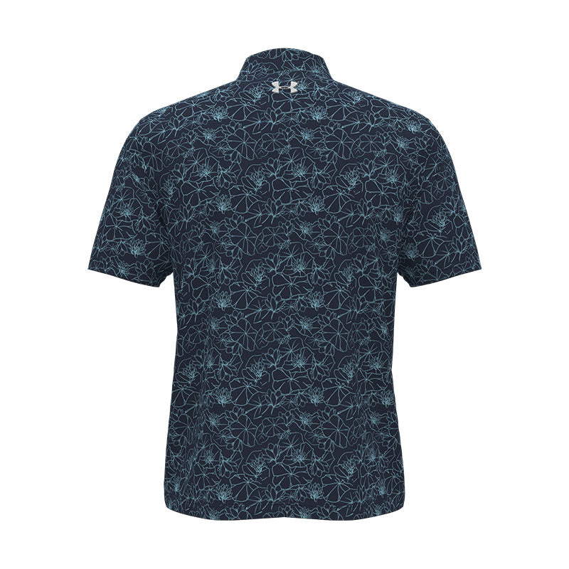 UNDER ARMOUR Matchplay Printed Men's Polo (Academy Blue/Opal Blue)