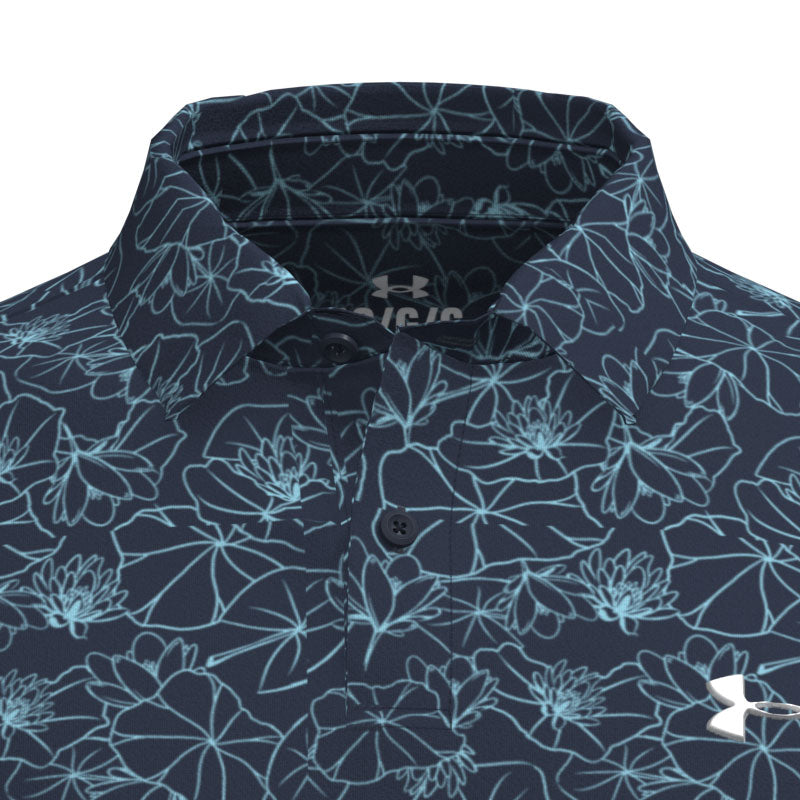 UNDER ARMOUR Matchplay Printed Men's Polo (Academy Blue/Opal Blue)
