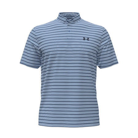 UNDER ARMOUR Matchplay Stripe Men's Polo (Aegean Blue/Wite)
