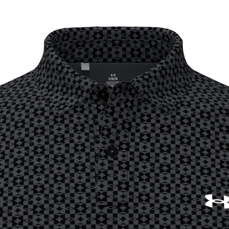UNDER ARMOUR T2G Printed Men's Polo (Black/White)